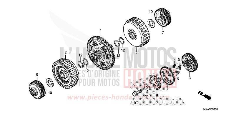 KUPPLUNG (NC750XD) von NC750X DCT MAT GUNPOWDER BLACK METALLIC (NH436) von 2018